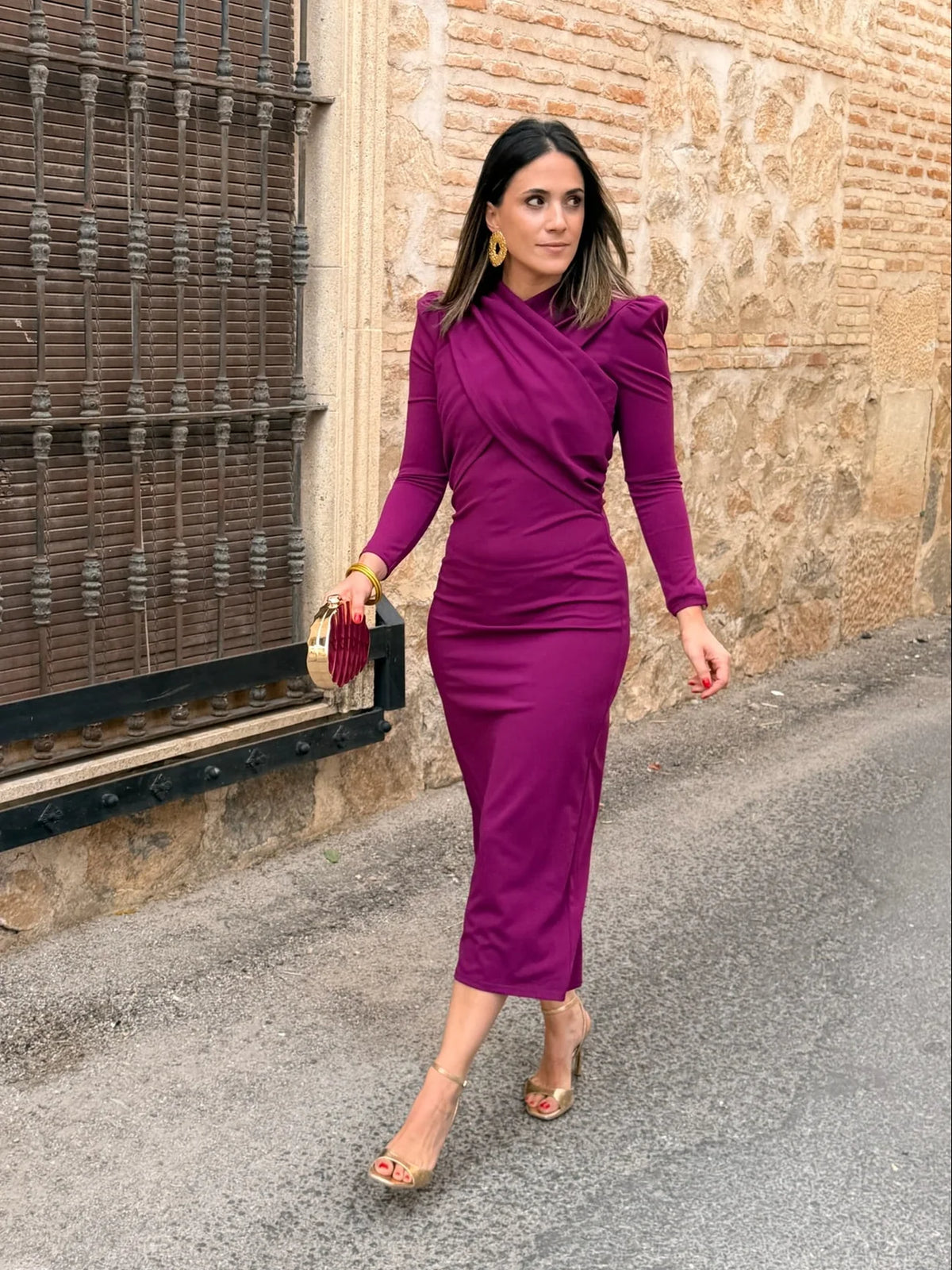 Vestido Alessia buganvilla - vista principal